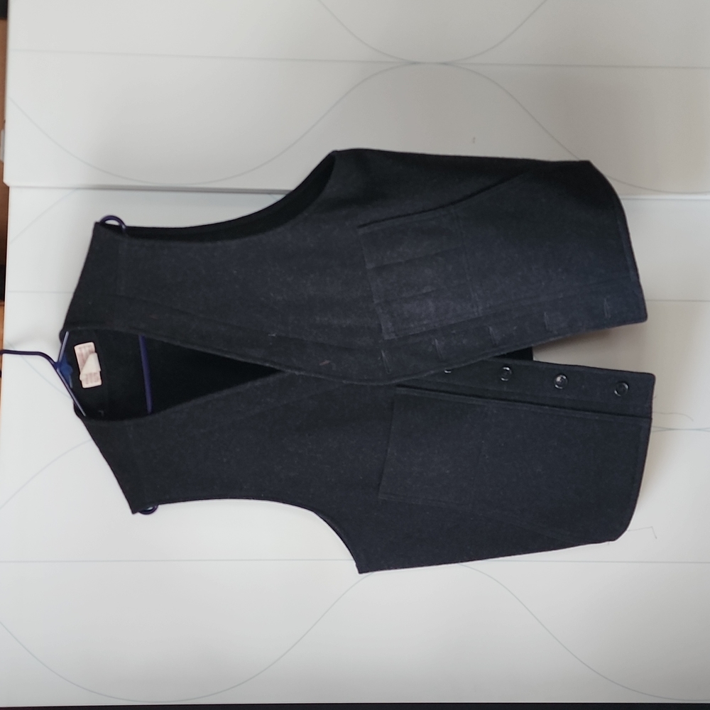Charcoal Filson Mackinaw Wool Vest size 52